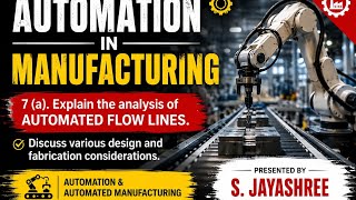 Automation in Manufacturing | Analysis of Automated Flow Lines