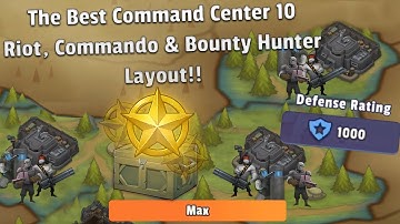 Best Command Center 10 Base for Riot, Commando & Bounty Hunter! | Guns Up! Mobile