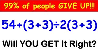 Very Tricky Math Challenge That 99% Get It WRONG! 🔥 Will YOU Get It Right 🤔🧠