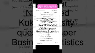 🎉Business statistics question paper 2026 year NEP kurukshetra University #bcom6thsemester