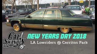 Cali Swangin: New Years 2018 LA lowriders hanging out at Cerritos Park