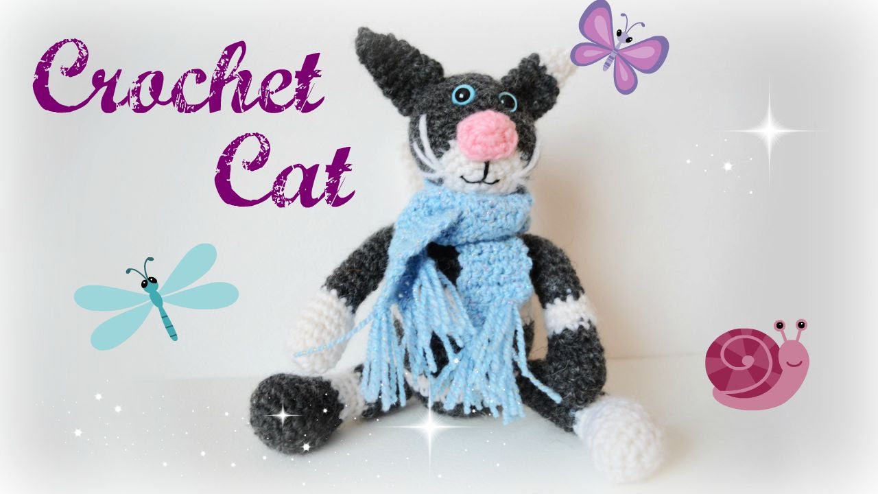 Вязание крючком. Кот (Crochet cat). Часть 2 YouTube