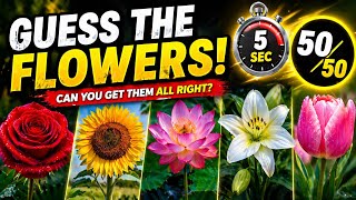 GUESS THE FLOWER IN 5 SECONDS 🌸🌼 | 99% FAIL 😱 | CAN YOU NAME THESE 50 FLOWERS? 🌺🌷 (HARD QUIZ) screenshot 3