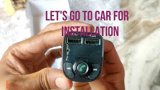 CARx8 Bluetooth Wireless Car FM Transmitter Charger with Handsfree Calling Review Unboxing & Install screenshot 5