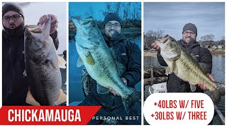 Chickamauga bass 40lb bag! Over 30lb with 3! New Personal Best!
