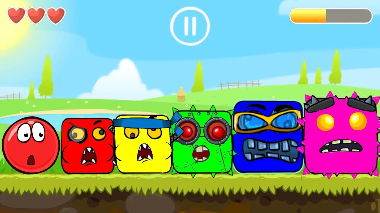 Red Ball 4 | [Five Color Mix] All Bosses - Boss Fight - Red Ball - Gameplay Volume 1,2,3,4,5