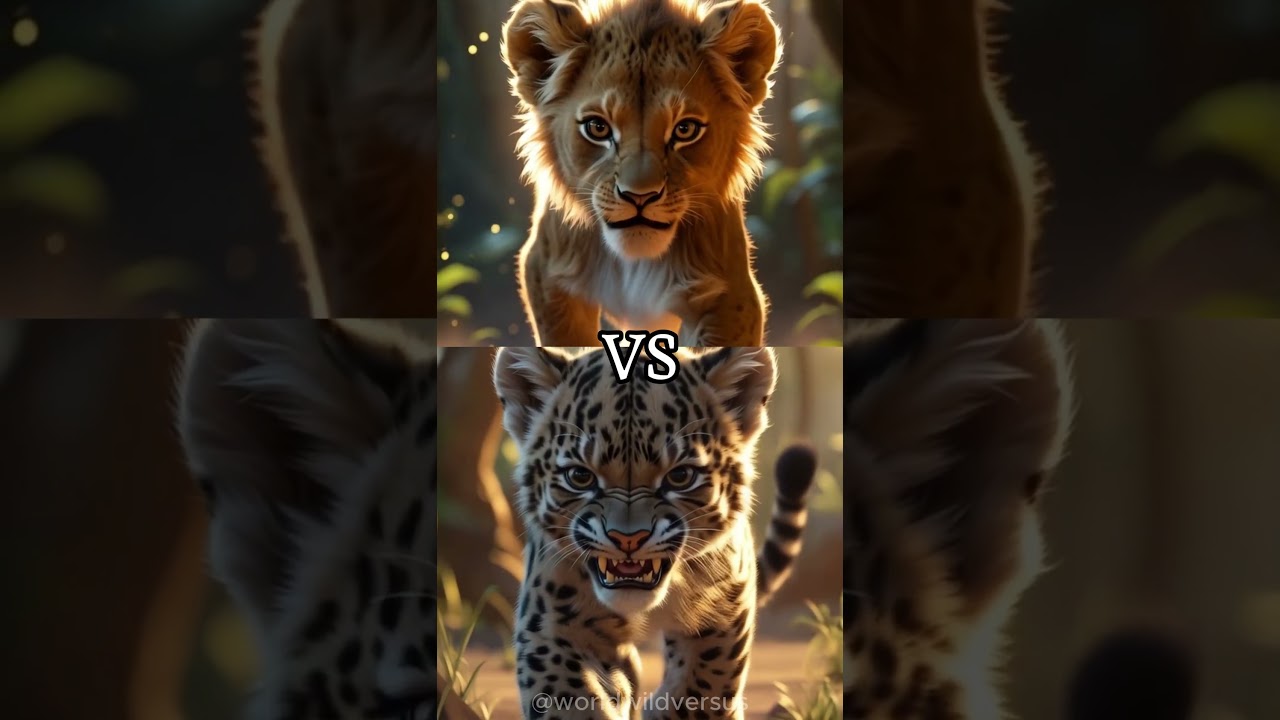 Cub Lion vs Cub Animals(Tiger, black panther, Lince, snow leopard, cheetah )