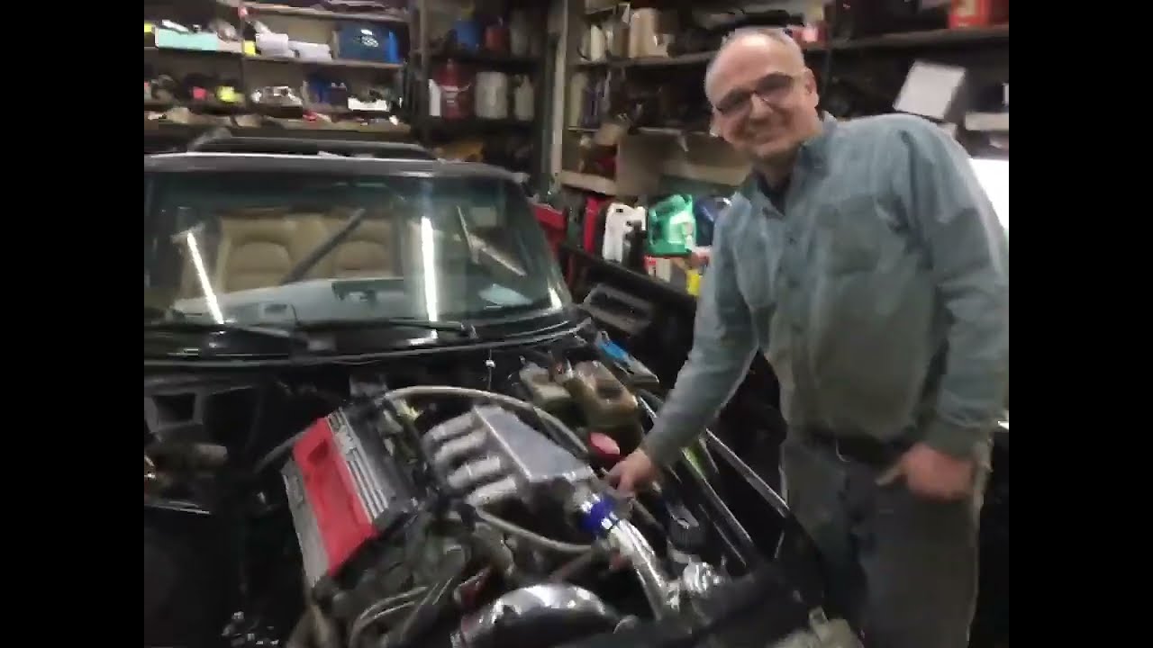 Saab 900 turbo convertible roll cage Trionic5 custom intake manifold