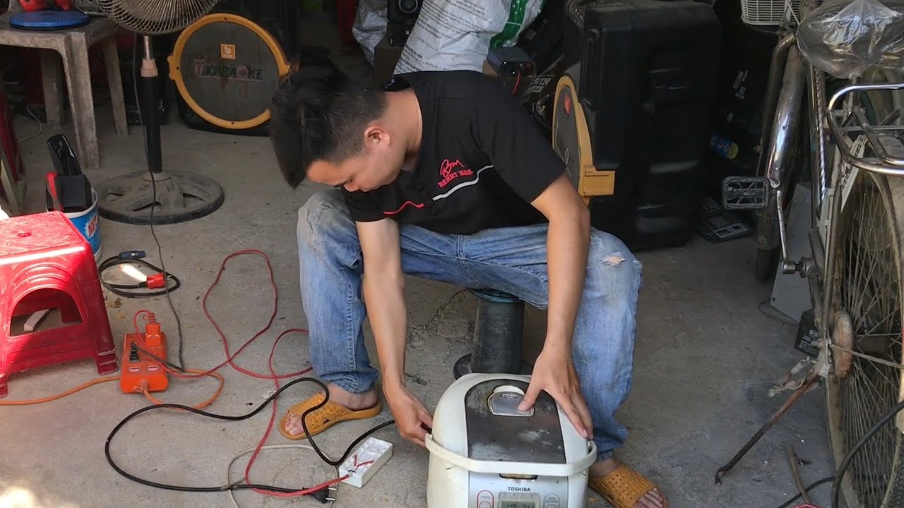 Full video on how to fix a Toshiba rice cooker whose button is turned off