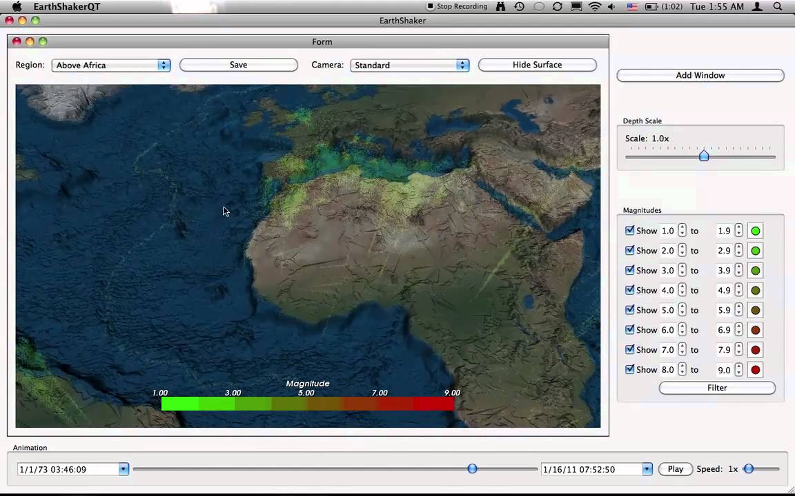 Visualization of Earthquake Data - YouTube
