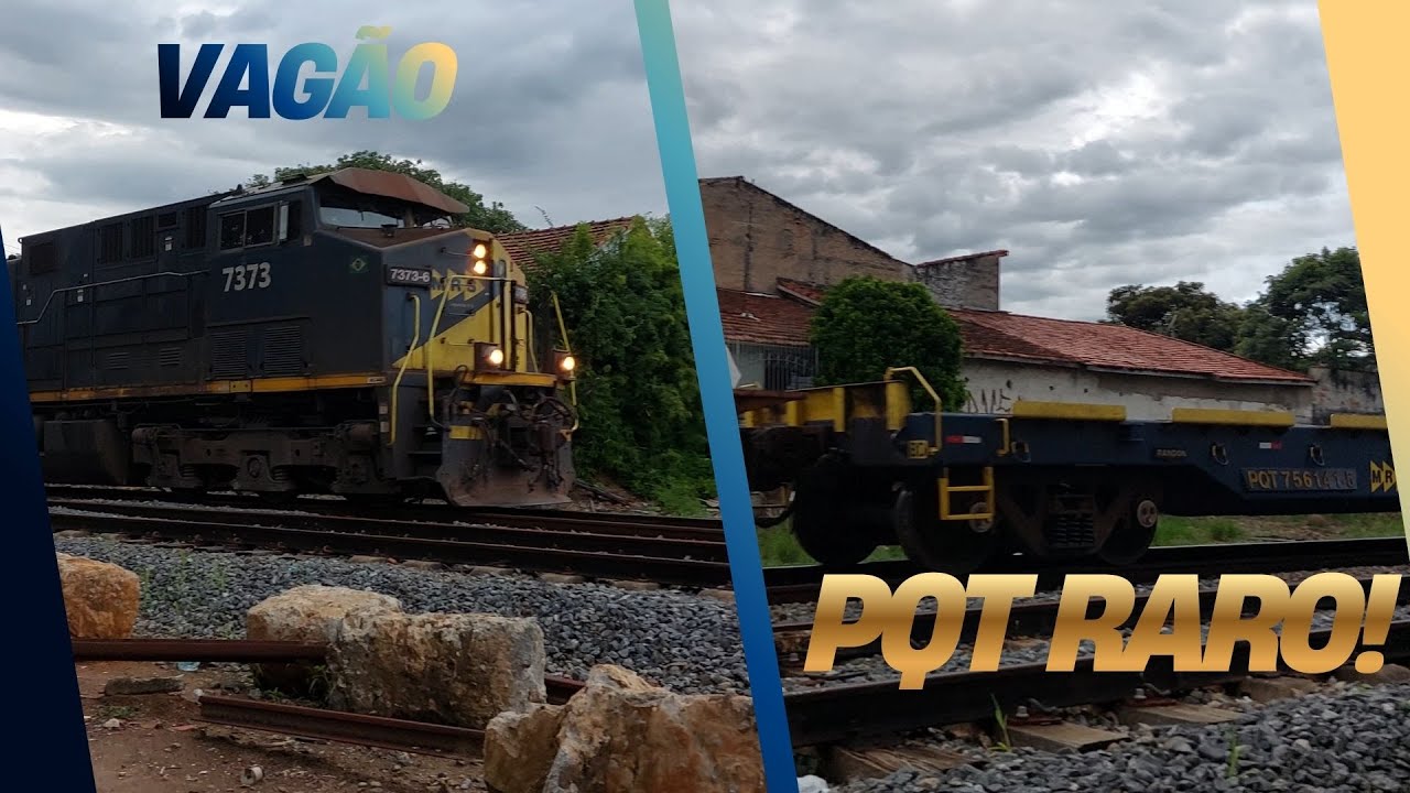 Vagão PQT raro! Dupla ac44i #7373 e Dash-9 #3946 no KPC