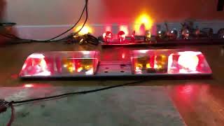 Code 3 PSE LP6000 Force 4 amber/red clear domes Front lightbar light bar beacon LP 6000