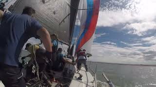 Asymmetric spinnaker gybe