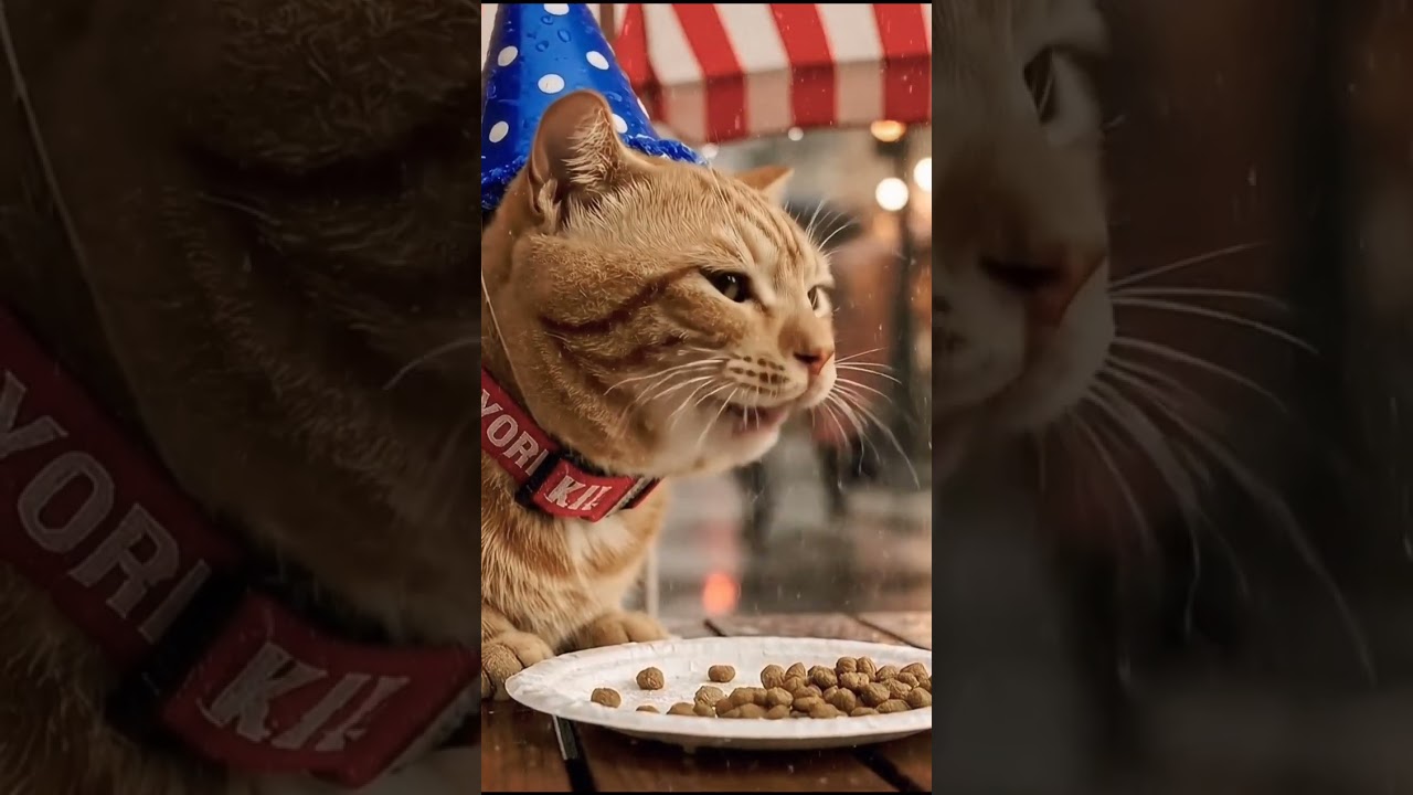 Cat in NYC. A rainy day 