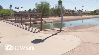 Disturbing images left around Tempe canal