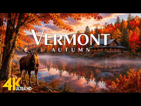 🍂 Vermont in 4K UHD - The Most Beautiful Autumn Scenery in Vermont | Scenic Relaxation Film