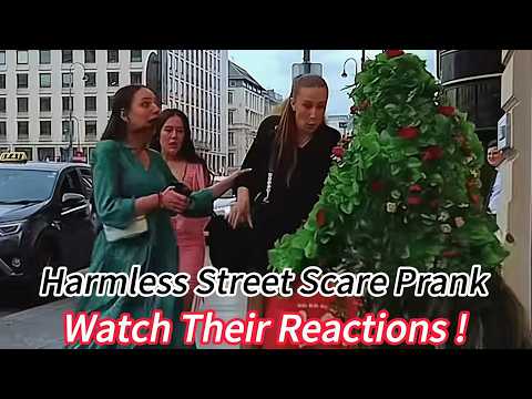 Harmless Street Scare Prank  😂 Watch Their Reactions !