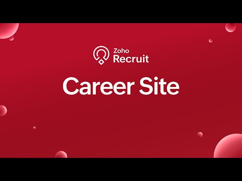 Build Your Career Site with Zoho Recruit