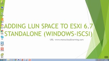 ADDING LUN SPACE TO ESXI 6.7