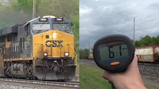 (4K) CSX 1834 "Georgia Road" Leads a 61 MPH CSX I007 in Collinsville, IL
