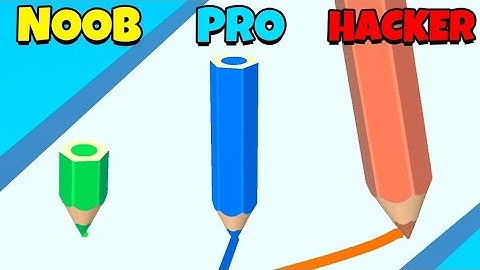 NOOB vs PRO vs HACKER - Color Pencil Run @TechnoGamerzOfficial @TotalGaming093