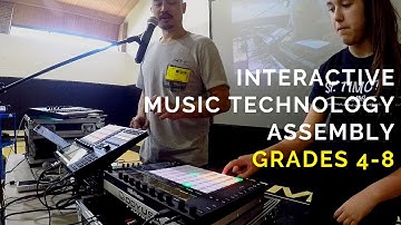 Interactive Music Technology Assembly (Grades 4-8) - 8th Grader Making a Beat