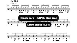 Handlebars - Jennie, Dua Lipa / Drum Sheet 