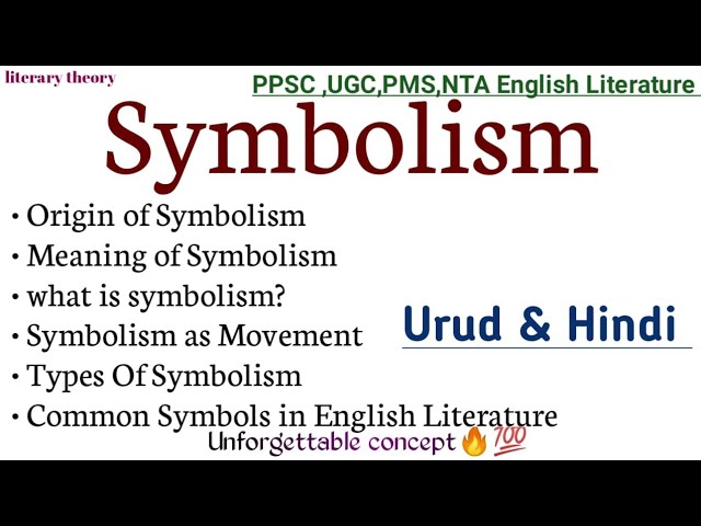 Symbolism In Literature In English