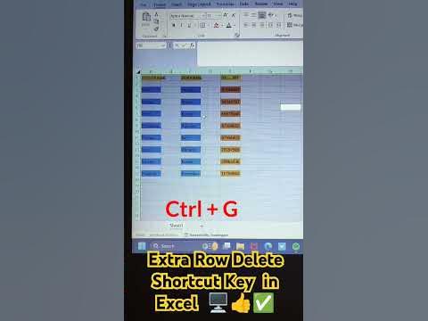 How to Delete Extra Row in Excel | एक्सेल में एक्स्ट्रा रो डिलीट कैसे ...