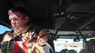 Pigeon Forge Fire Department Engine 21 responding backseat of engine POV