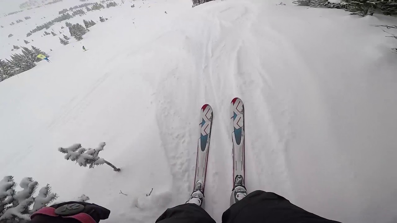 World Cup Downhill to Green Run - Banff Sunshine Village - Interactive Skiing