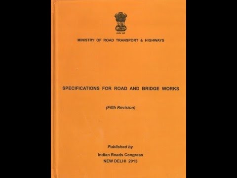 IRC MoRTH Specifications for Road Work