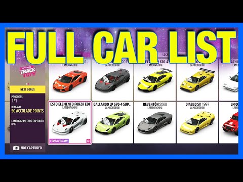 Forza Horizon 5 : FULL CAR LIST + DLC CARS!!!