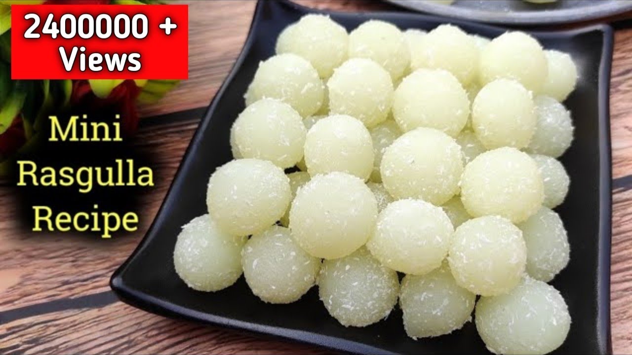 Mini Rasgulla Recipe - सिर्फ आधा लीटर दूध से हलवाई जैसे मिनी रसगुल्ले बनाना सीखें | Rasgulla Recipe