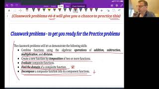 Math 10 Adv Unit 2 Video 12: Function operations & compositions classwork problems 1-10(Section 2.6)