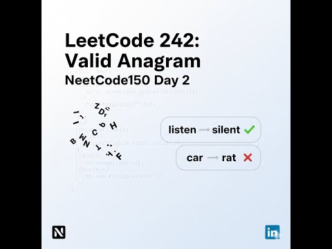 LeetCode 242: Valid Anagram | NeetCode150 Day 2 | Java Solution Explained