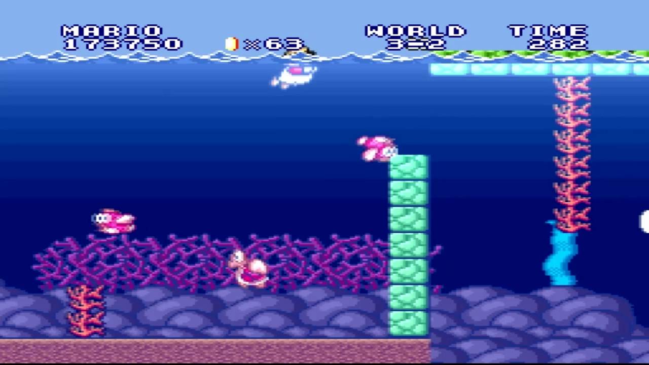 Super Mario Bros The Lost Levels (SNES) Level 3-2 - YouTube