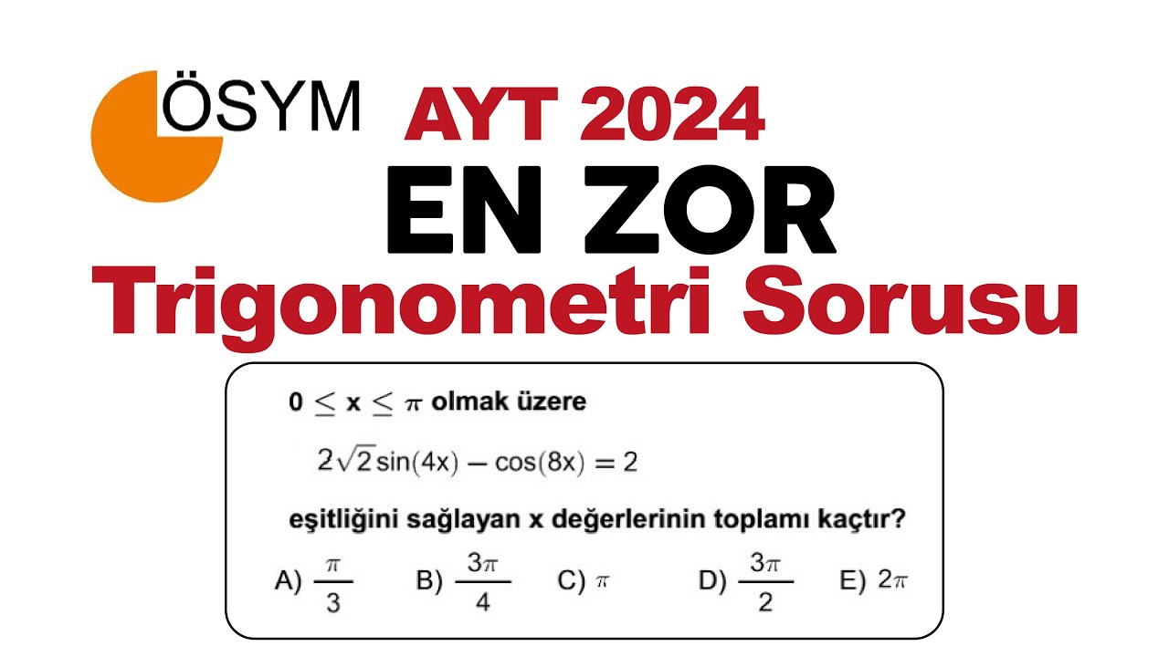 AYT 2024 EN ZOR TRİGONOMETRİ SORUSU #ayt2024 #yks2025