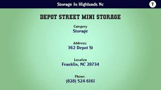Top 10 Storage In Highlands Nc