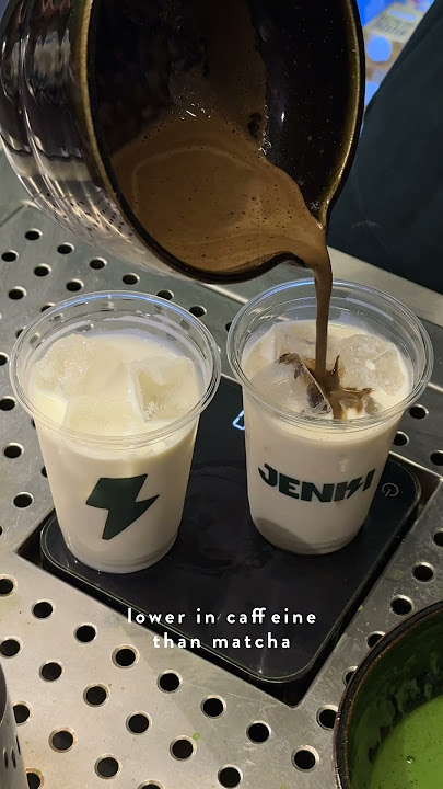 Two ways to enjoy hojicha this autumn 🍂 #hojicha #matcha #london #jenki