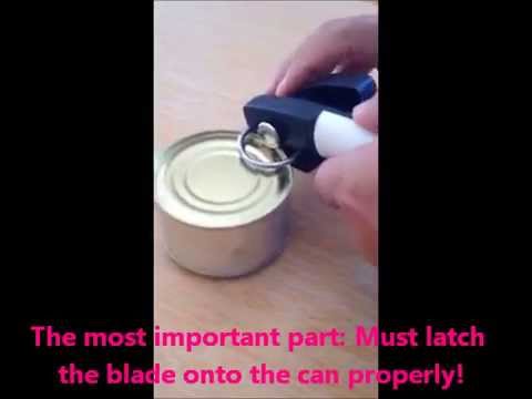 How to Use a Smooth Edge Can Opener Correctly - Bru Joy Safety Can Opener  User Manual Demo 