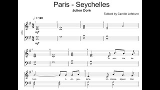 Julien Doré - Paris Seychelles partition piano facile