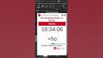 [EXCEL] DESMEBRAR HORA de HORÁRIO no #excel #aprendeexcel #excelbr #dashboard #microsoft #windows