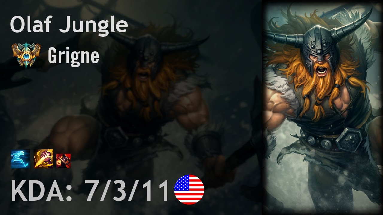 Olaf Jungle vs Lee Sin - Grigne - NA Challenger Patch 6.24