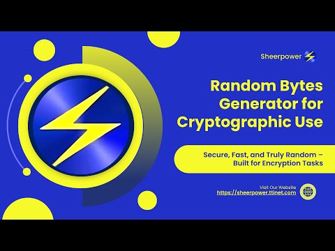 🔐 Random Byte Generator for Cryptographic Use