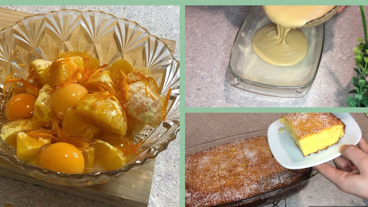 BIZCOCHO de sémola con NARANJAS