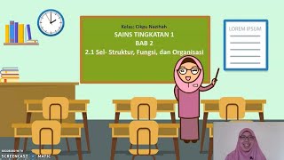 SAINS TING 1 BAB 2 (2.1 SEL - Struktur, Fungsi, dan Organisasi)