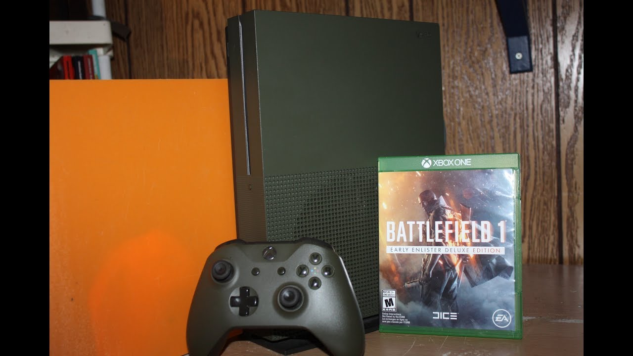 Microsoft Xbox One S Battlefield 1 Military Green Special Edition