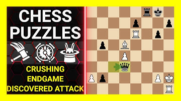 Chess Puzzles to Practice. Themes: Crushing, Endgame, Discovered attack. Learn Chess