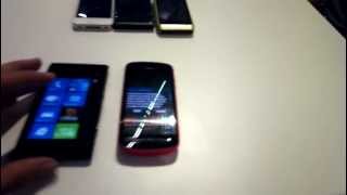 Nokia 808 vs. iPhone 4 , Lumia 800, Lumia 900, Nokia N8 (filmed by 808) - MyNokiaBlog